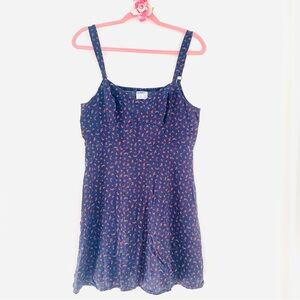 💕Old Navy Blue Floral Print Dress SZ L